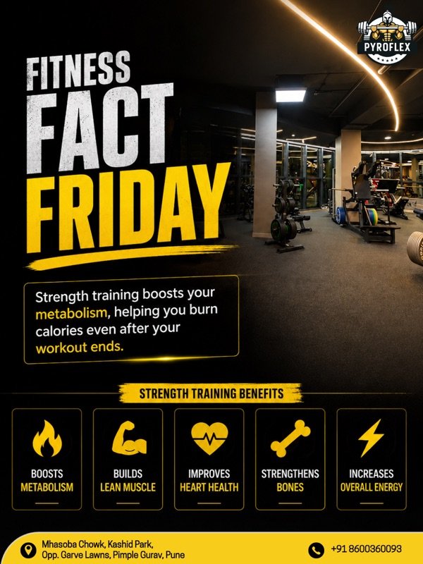Pyroflex Fitness Fact Friday content series by MarkMax Studioz